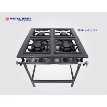 Fogo 04 bocas baixa  presso Linha Stand Metal Brey